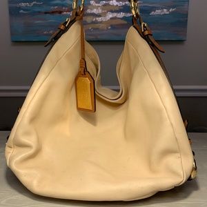 Ralph Lauren Cream Hobo Handbag